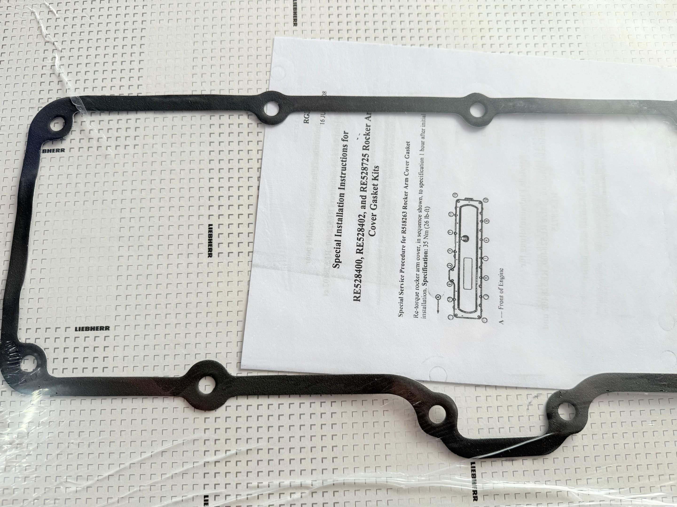 Liebherr 11646605 Rocker Arm Cover Gasket