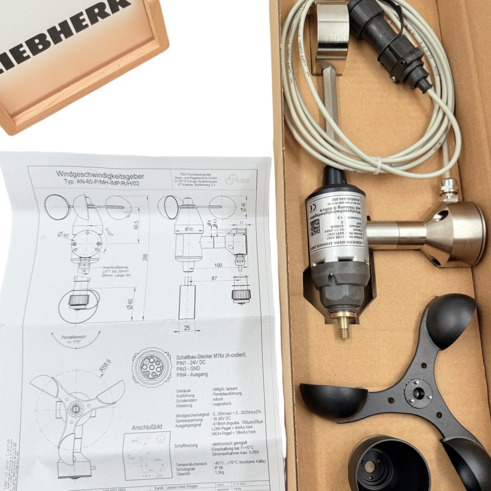 Liebherr 11066001 Wind Velocity Transmitter Speed Sensor Applicable to all LTM series