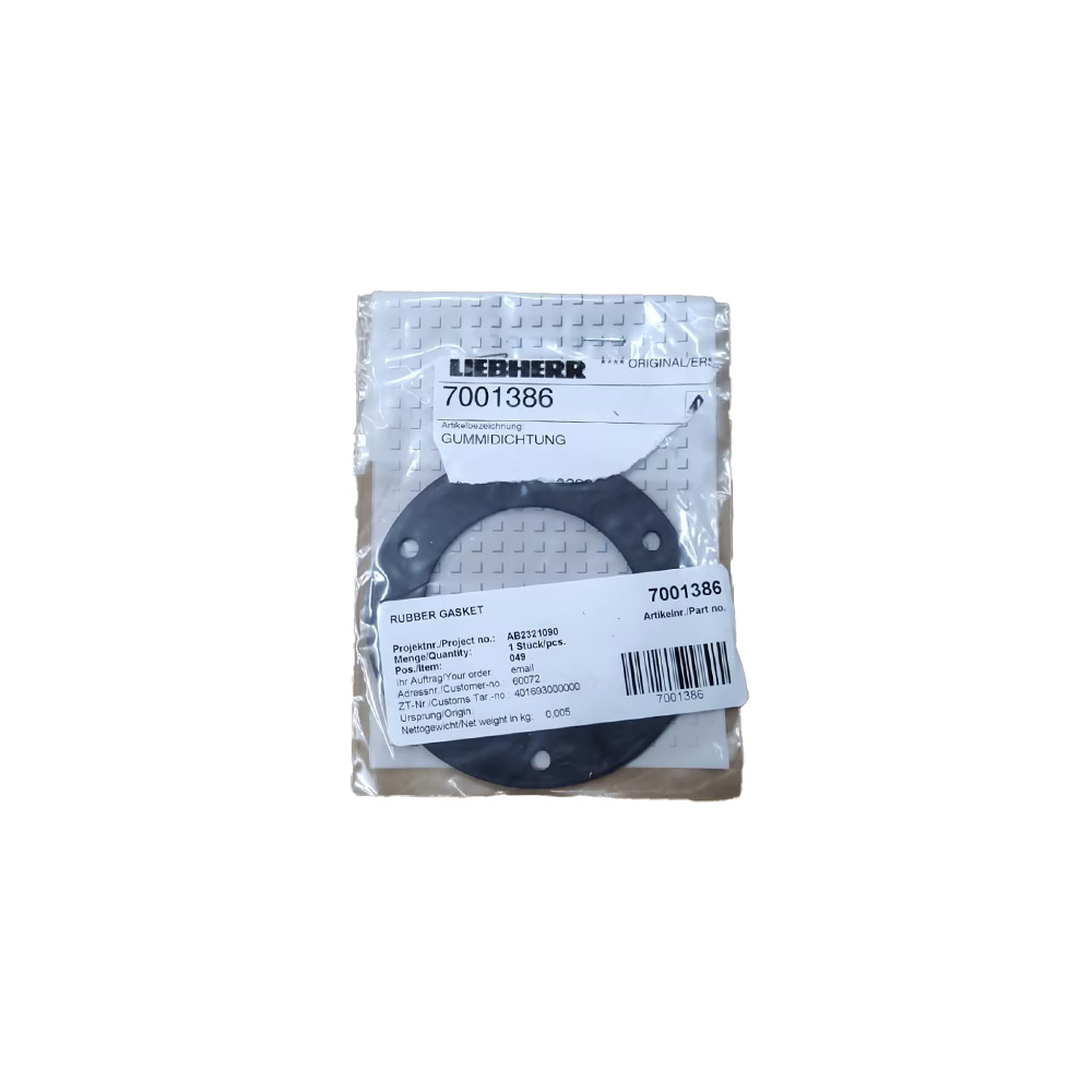 Liebherr 7001386 Rubber Gasket