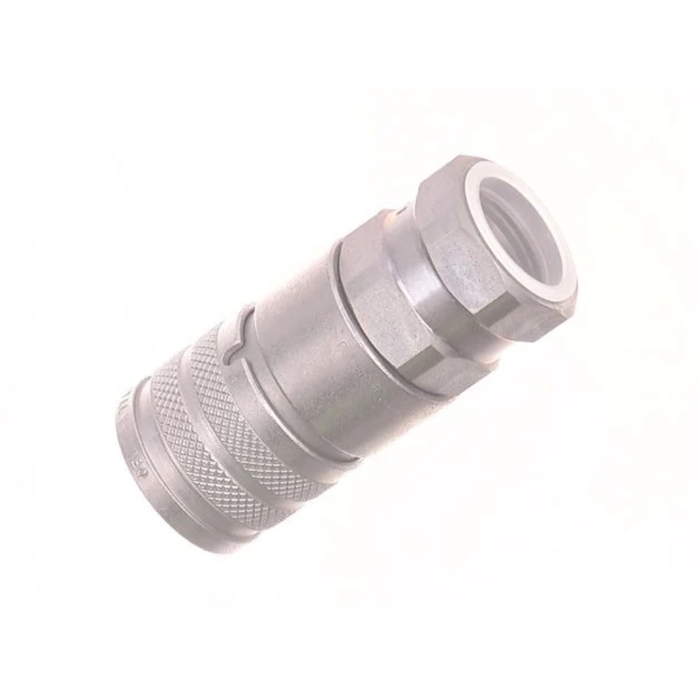 Bobcat 7246790 Female Flat Faced Coupler 1/2" body 3/4" SAE ORB thread for Skid-Steer Loaders
